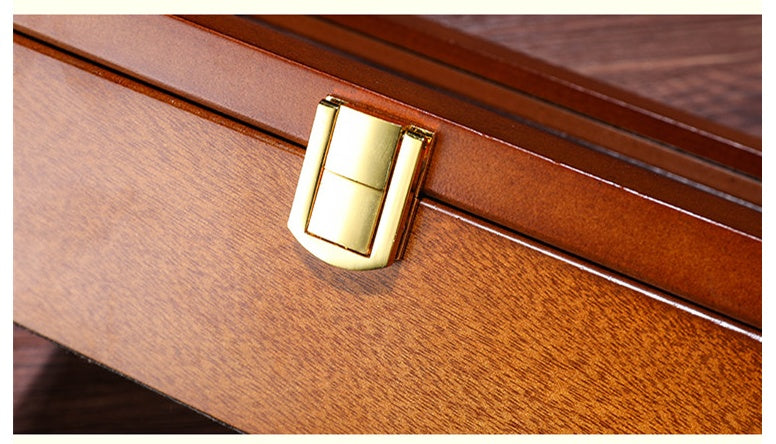 Three Case Watch Box Wooden Glass Skylight Watch Box Chain Display Box Jewelry Box